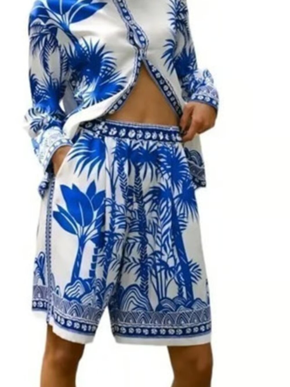 Zara Printed Long Shorts